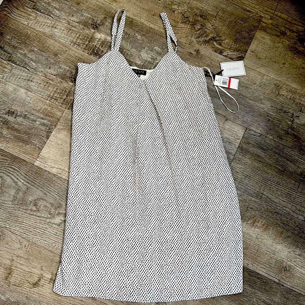 1.State V-neck Spaghetti Strap Mini Dress NWT